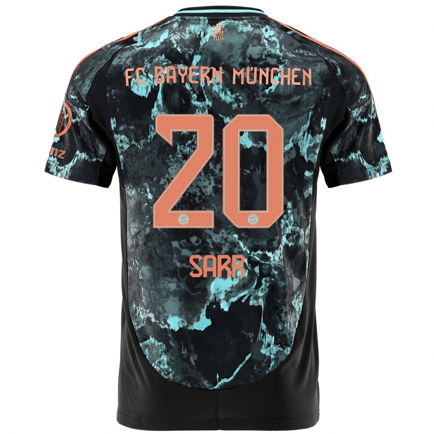 Női Labdarúgás Bouna Sarr #20 Fekete Idegenbeli Jersey 2024/25 Mez Póló Ing