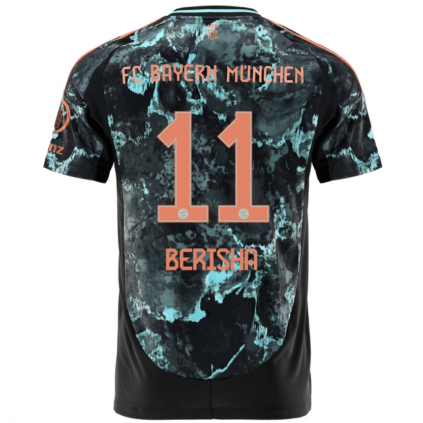 Női Labdarúgás Dion Berisha #11 Fekete Idegenbeli Jersey 2024/25 Mez Póló Ing