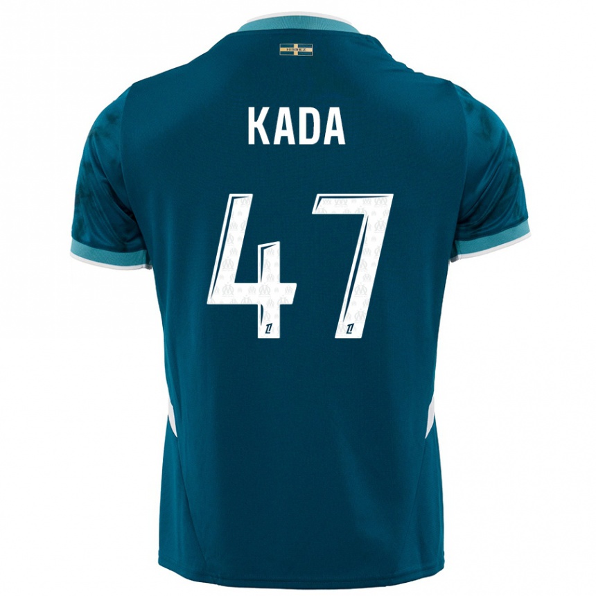 Női Labdarúgás Joakim Kada #47 Türkizkék Idegenbeli Jersey 2024/25 Mez Póló Ing