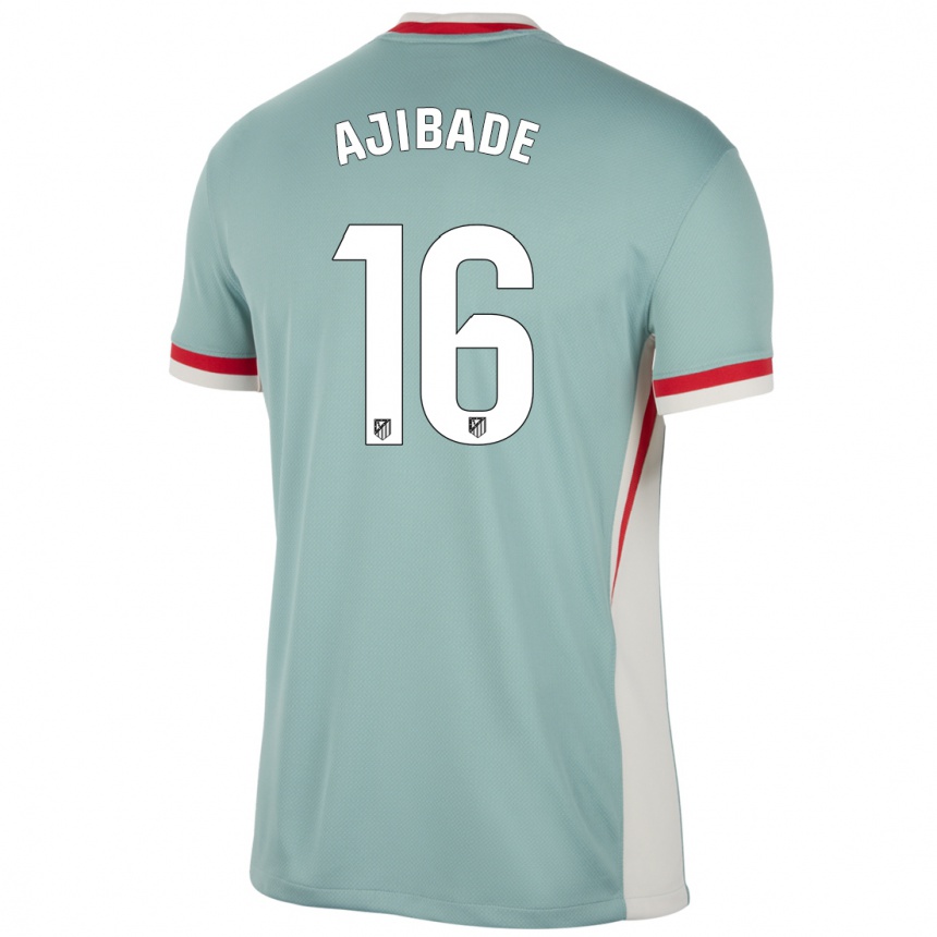 Női Labdarúgás Rasheedat Ajibade #16 Világos Bézs Kék Idegenbeli Jersey 2024/25 Mez Póló Ing