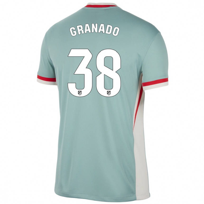 Női Labdarúgás Adrian Granado #38 Világos Bézs Kék Idegenbeli Jersey 2024/25 Mez Póló Ing