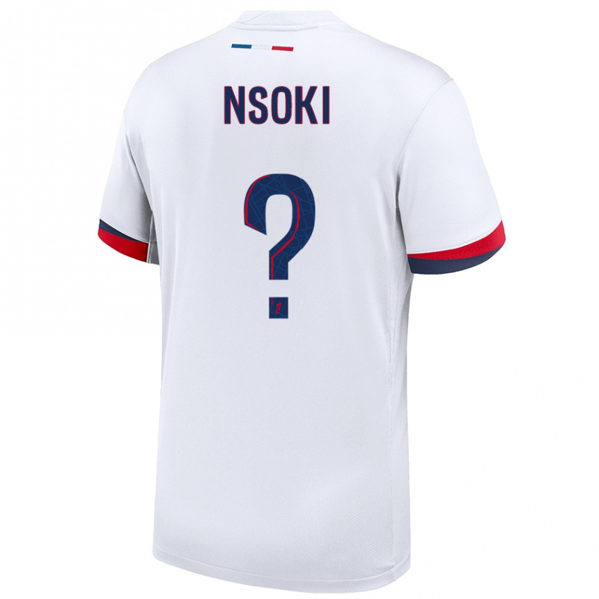 Női Labdarúgás Noah Nsoki #0 Fehér Kék Piros Idegenbeli Jersey 2024/25 Mez Póló Ing