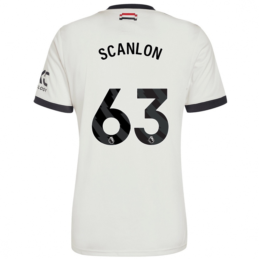 Női Labdarúgás James Scanlon #63 Törtfehér Harmadik Számú Jersey 2024/25 Mez Póló Ing