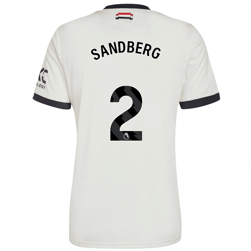 Női Labdarúgás Anna Sandberg #2 Törtfehér Harmadik Számú Jersey 2024/25 Mez Póló Ing