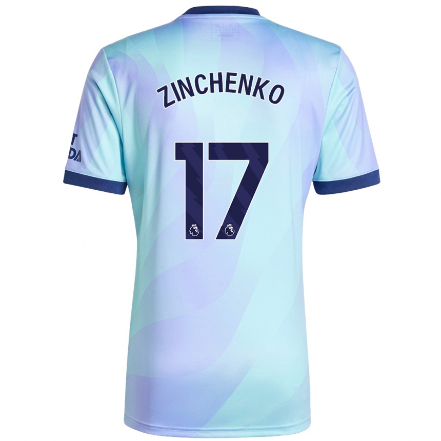 Női Labdarúgás Oleksandr Zinchenko #17 Aqua Harmadik Számú Jersey 2024/25 Mez Póló Ing