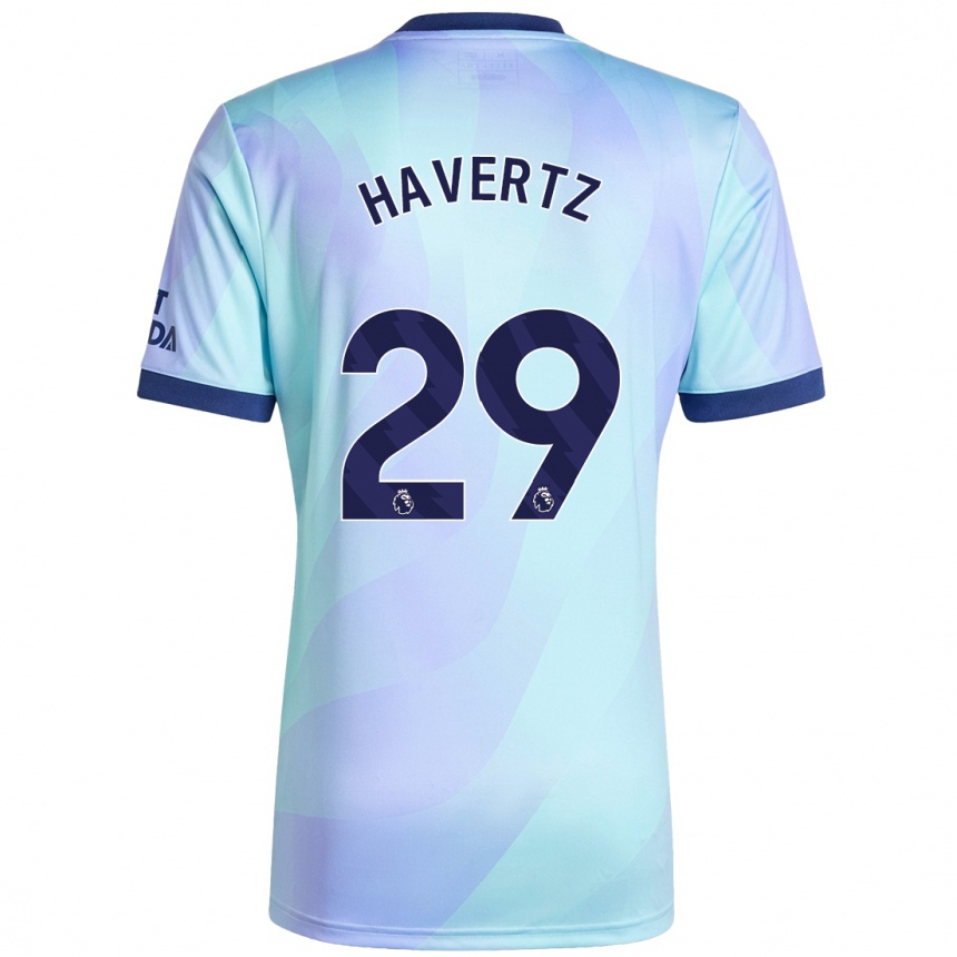 Női Labdarúgás Kai Havertz #29 Aqua Harmadik Számú Jersey 2024/25 Mez Póló Ing