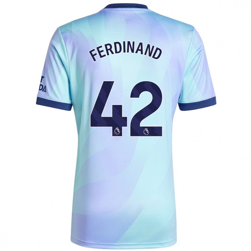 Női Labdarúgás Seb Ferdinand #42 Aqua Harmadik Számú Jersey 2024/25 Mez Póló Ing