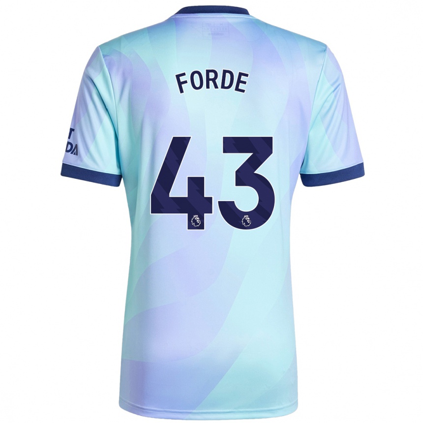 Női Labdarúgás Romari Forde #43 Aqua Harmadik Számú Jersey 2024/25 Mez Póló Ing