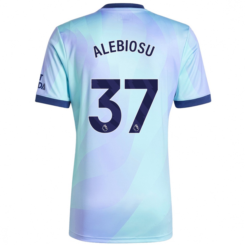 Női Labdarúgás Ryan Alebiosu #37 Aqua Harmadik Számú Jersey 2024/25 Mez Póló Ing