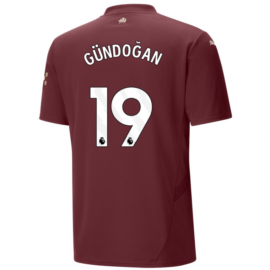 Női Labdarúgás Ilkay Gundogan #19 Gesztenyebarna Harmadik Számú Jersey 2024/25 Mez Póló Ing