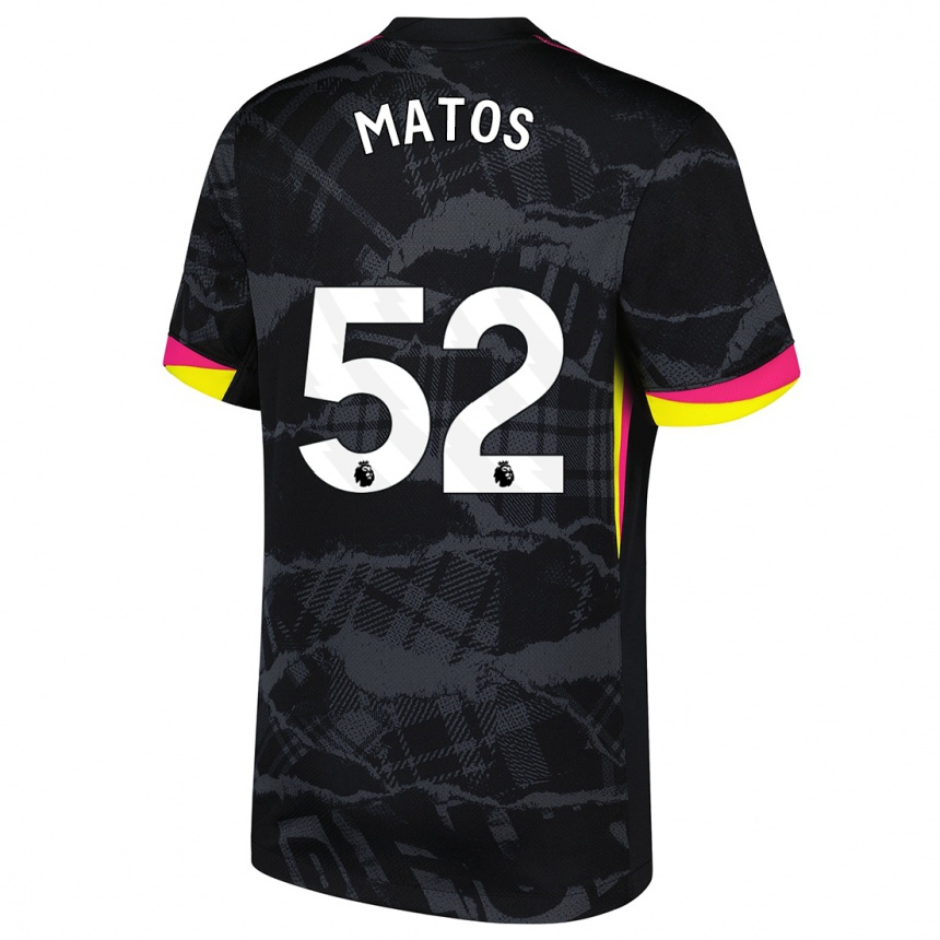 Női Labdarúgás Alex Matos #52 Fekete Rózsaszín Harmadik Számú Jersey 2024/25 Mez Póló Ing