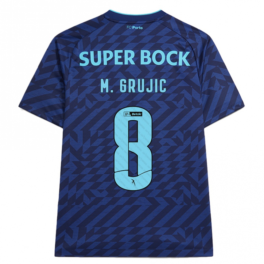 Női Labdarúgás Marko Grujic #8 Sötétkék Harmadik Számú Jersey 2024/25 Mez Póló Ing