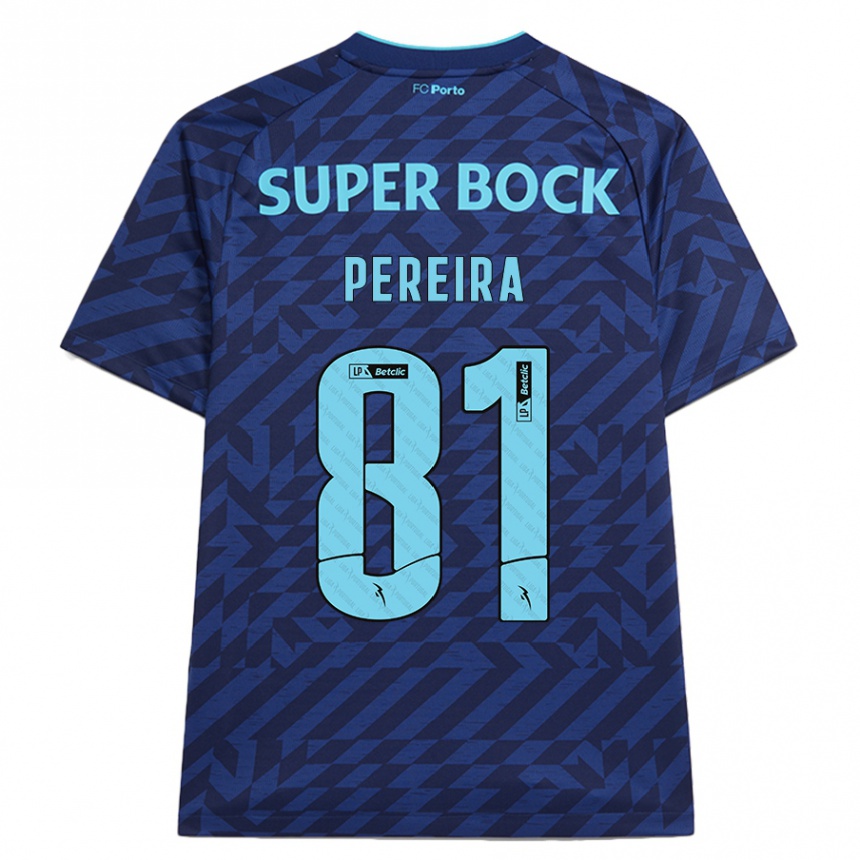 Női Labdarúgás Martim Pereira #81 Sötétkék Harmadik Számú Jersey 2024/25 Mez Póló Ing