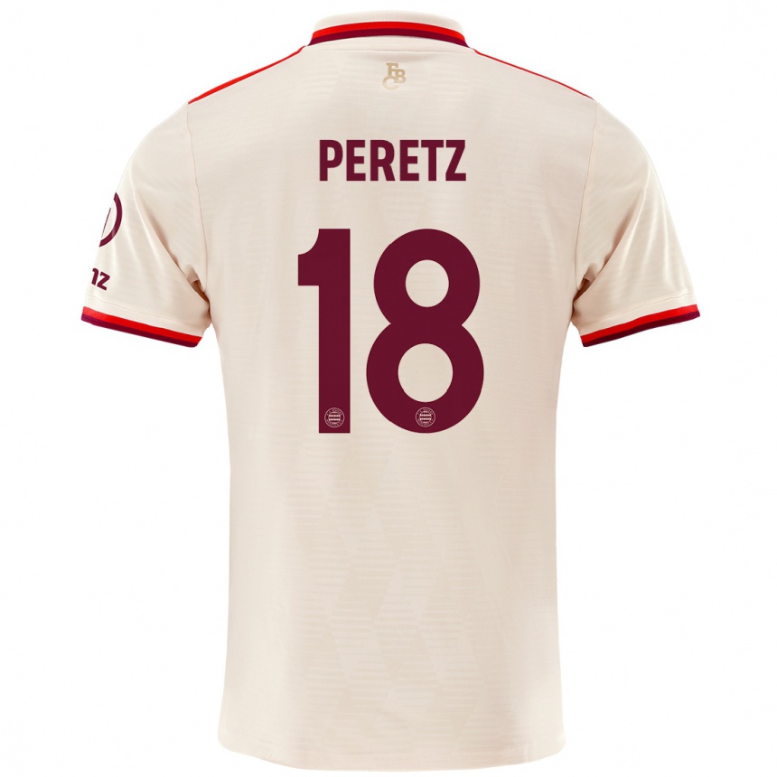 Női Labdarúgás Daniel Peretz #18 Vászon Harmadik Számú Jersey 2024/25 Mez Póló Ing