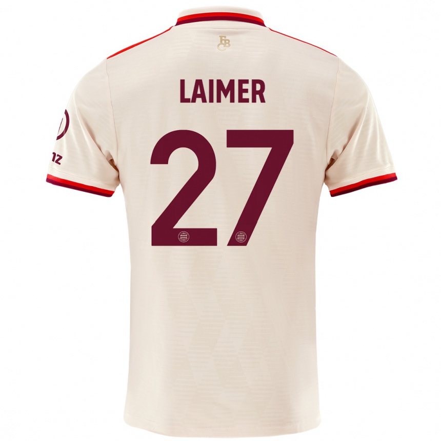 Női Labdarúgás Konrad Laimer #27 Vászon Harmadik Számú Jersey 2024/25 Mez Póló Ing