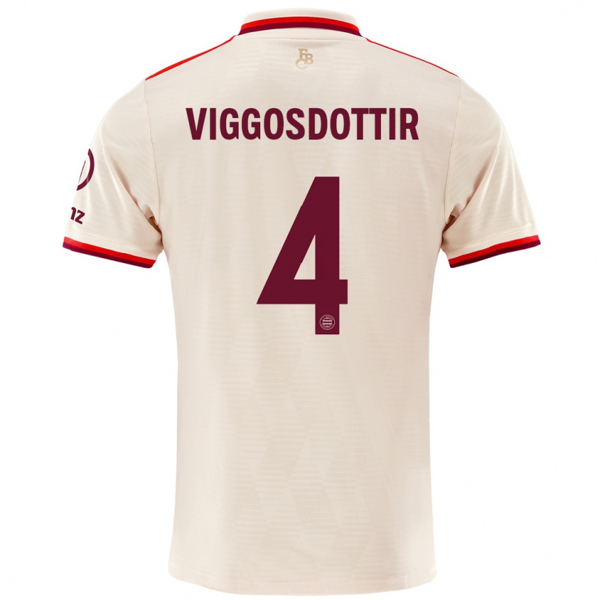 Női Labdarúgás Glódís Perla Viggósdóttir #4 Vászon Harmadik Számú Jersey 2024/25 Mez Póló Ing