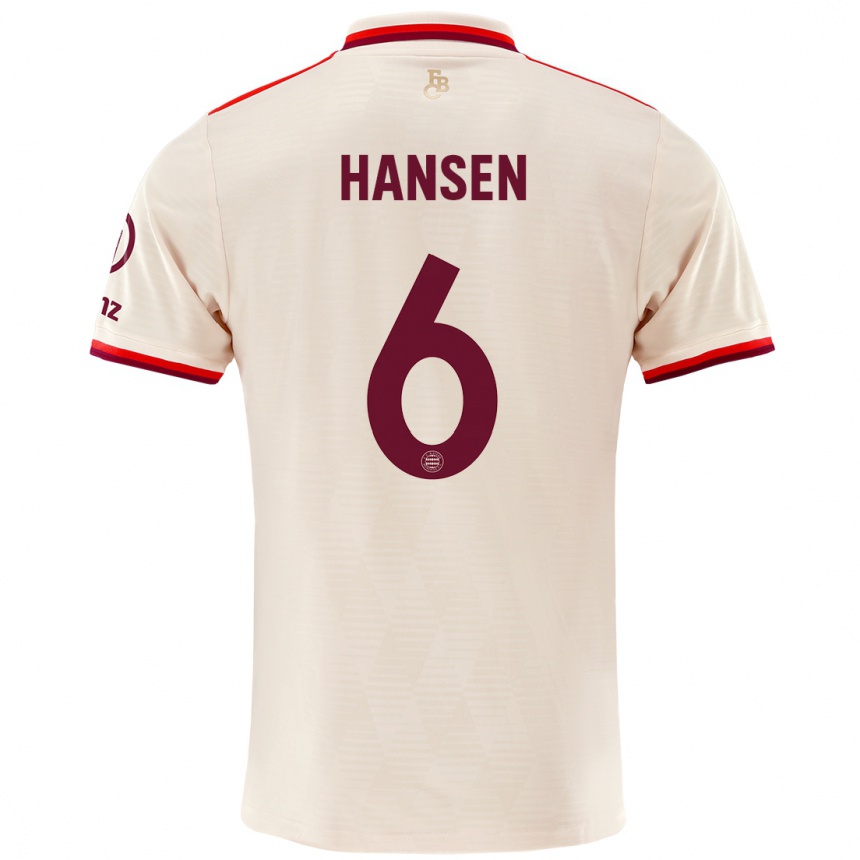 Női Labdarúgás Tuva Hansen #6 Vászon Harmadik Számú Jersey 2024/25 Mez Póló Ing