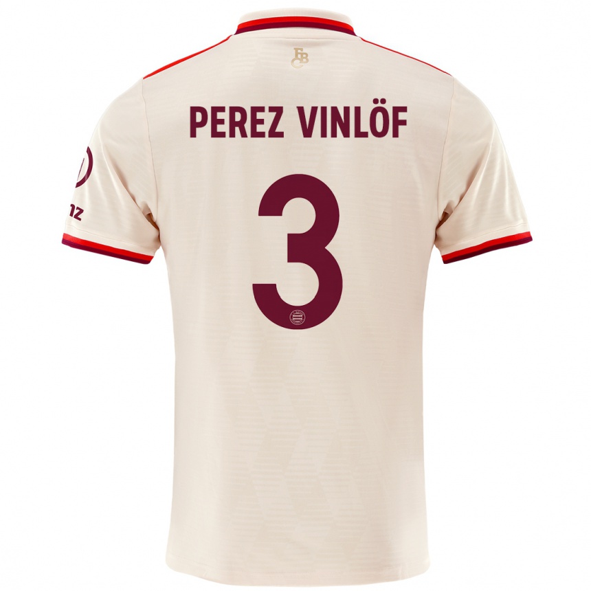 Női Labdarúgás Matteo Perez Vinlöf #3 Vászon Harmadik Számú Jersey 2024/25 Mez Póló Ing