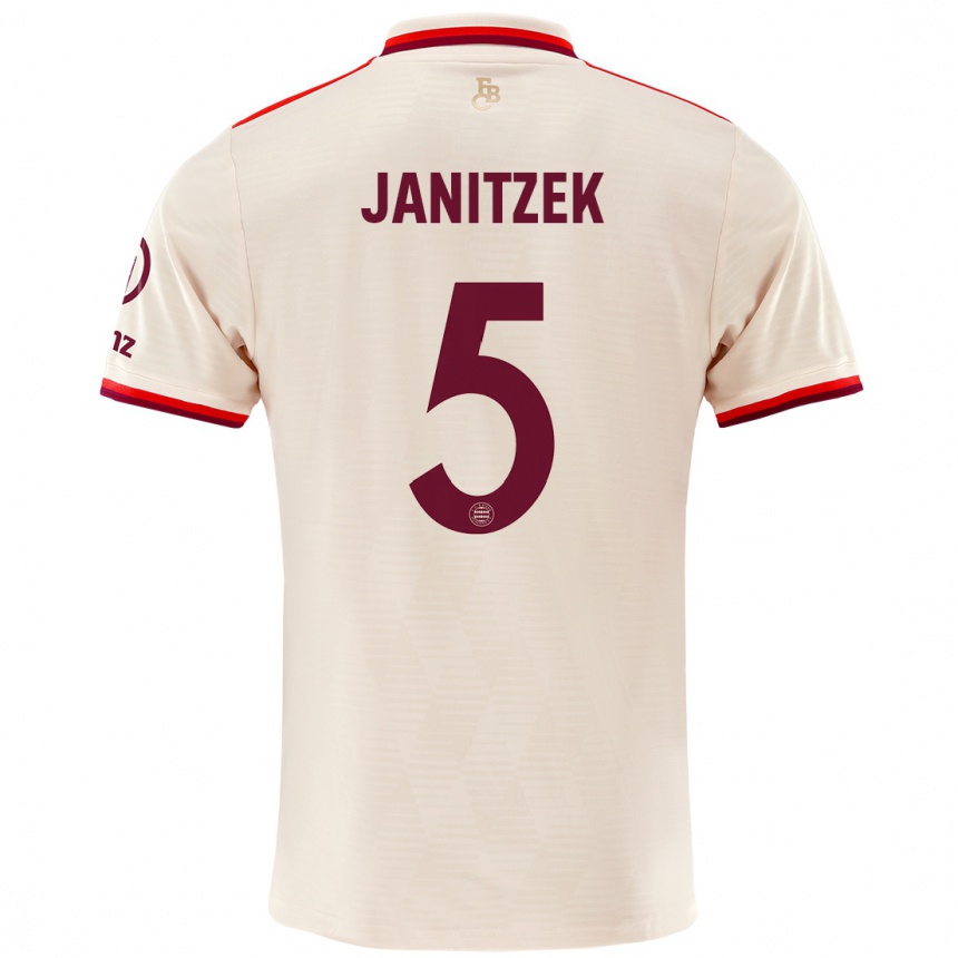 Női Labdarúgás Justin Janitzek #5 Vászon Harmadik Számú Jersey 2024/25 Mez Póló Ing