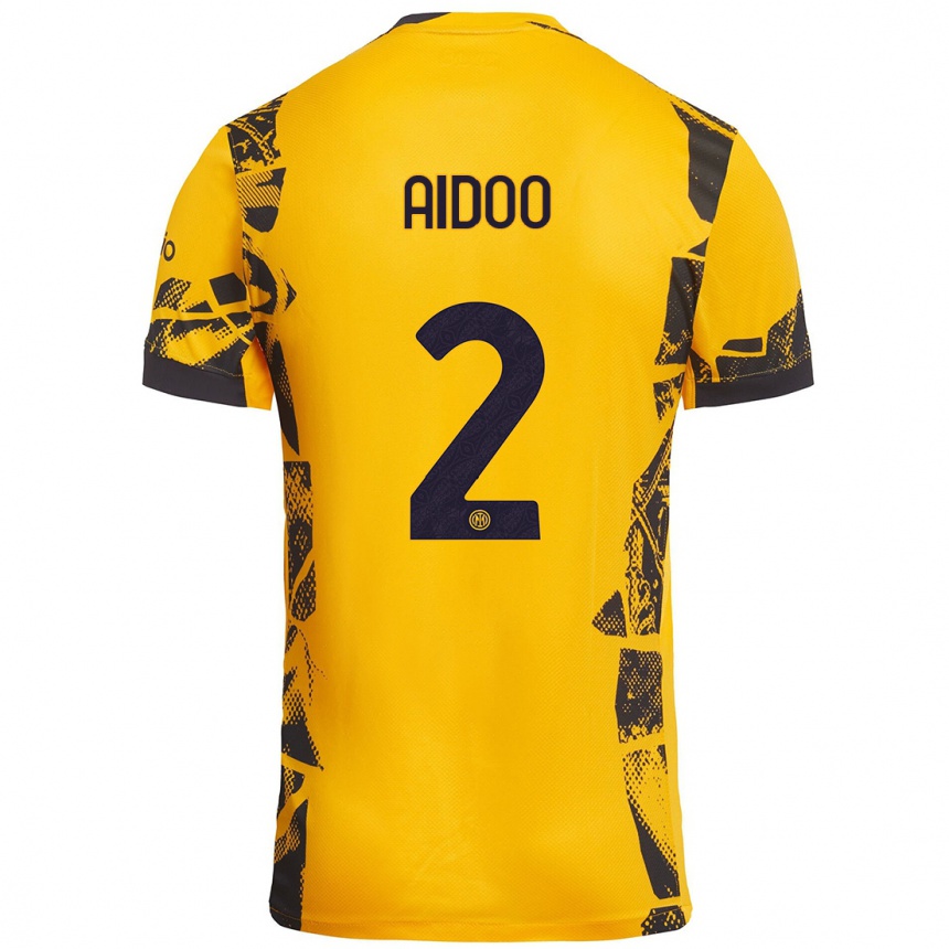 Női Labdarúgás Mike Aidoo #2 Arany Fekete Harmadik Számú Jersey 2024/25 Mez Póló Ing