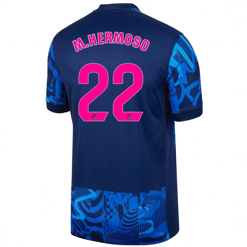 Női Labdarúgás Mario Hermoso #22 Királykék Harmadik Számú Jersey 2024/25 Mez Póló Ing