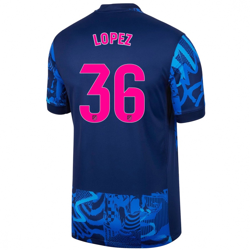 Női Labdarúgás David Lopez #36 Királykék Harmadik Számú Jersey 2024/25 Mez Póló Ing