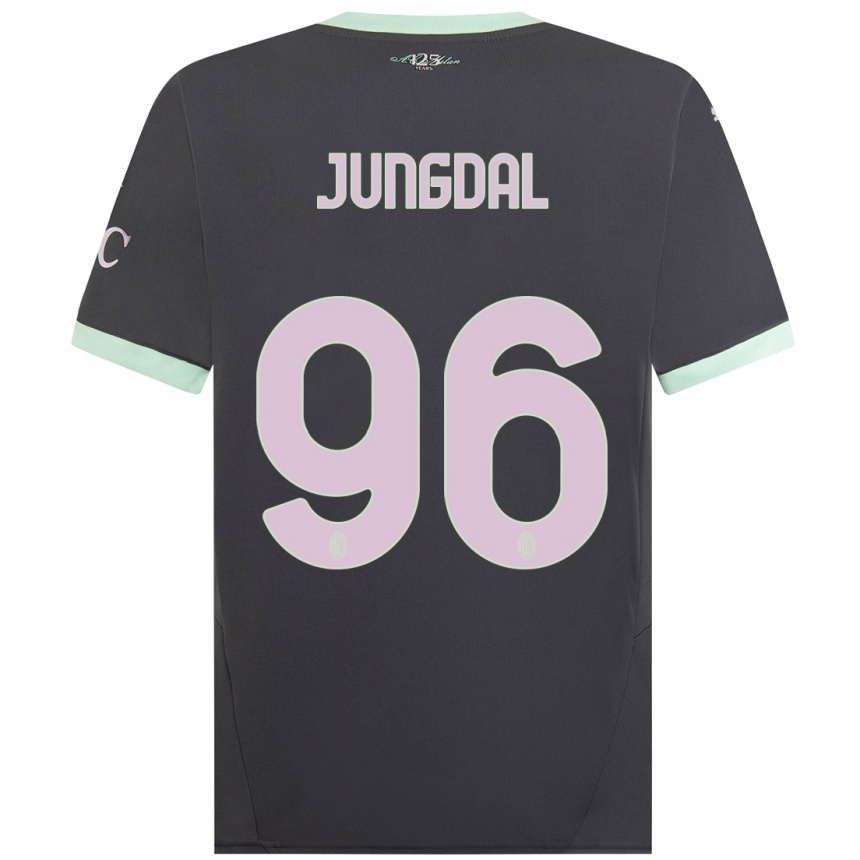 Női Labdarúgás Andreas Jungdal #96 Szürke Harmadik Számú Jersey 2024/25 Mez Póló Ing