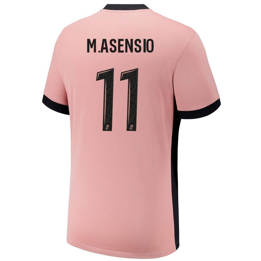 Női Labdarúgás Marco Asensio #11 Rozsda Rózsaszín Harmadik Számú Jersey 2024/25 Mez Póló Ing