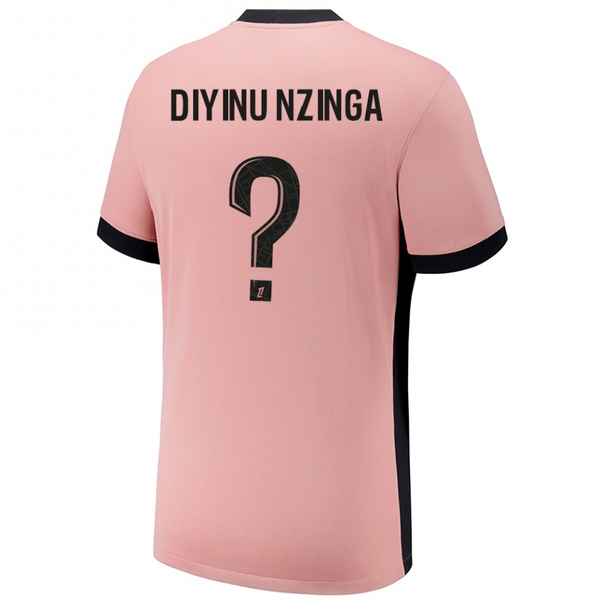 Női Labdarúgás Vainqueur Diyinu Nzinga #0 Rozsda Rózsaszín Harmadik Számú Jersey 2024/25 Mez Póló Ing