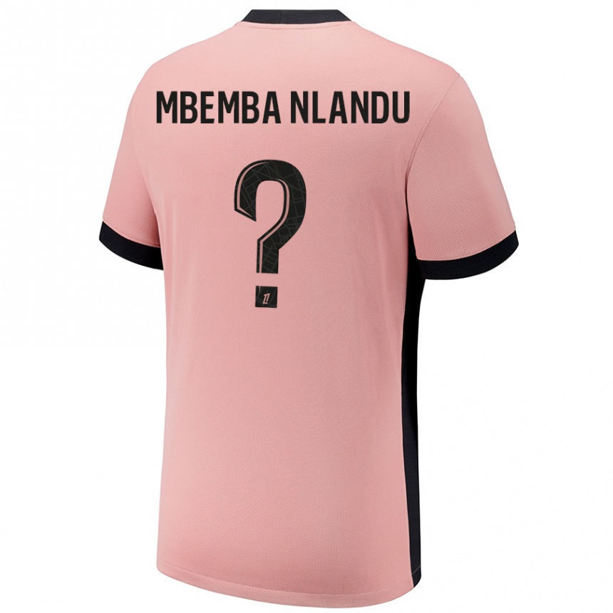 Női Labdarúgás Emmanuel Mbemba Nlandu #0 Rozsda Rózsaszín Harmadik Számú Jersey 2024/25 Mez Póló Ing