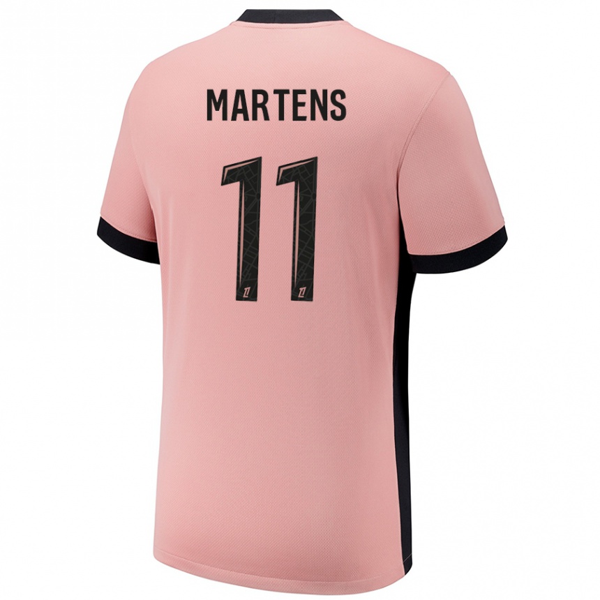 Női Labdarúgás Lieke Martens #11 Rozsda Rózsaszín Harmadik Számú Jersey 2024/25 Mez Póló Ing