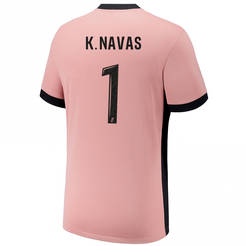 Női Labdarúgás Keylor Navas #1 Rozsda Rózsaszín Harmadik Számú Jersey 2024/25 Mez Póló Ing