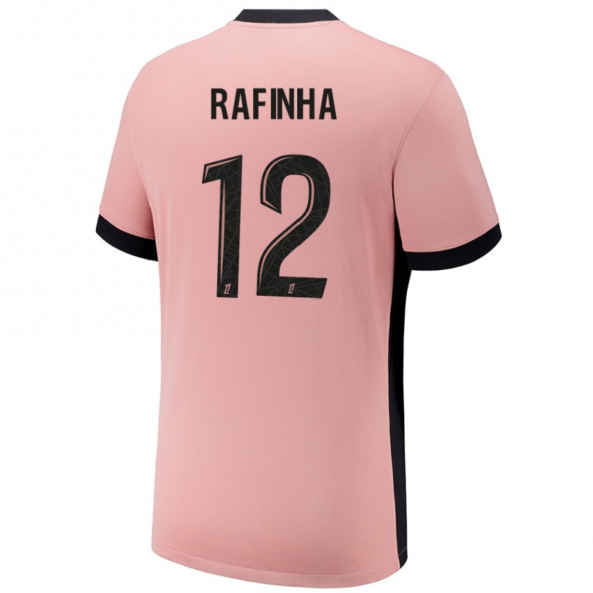 Női Labdarúgás Rafinha #12 Rozsda Rózsaszín Harmadik Számú Jersey 2024/25 Mez Póló Ing