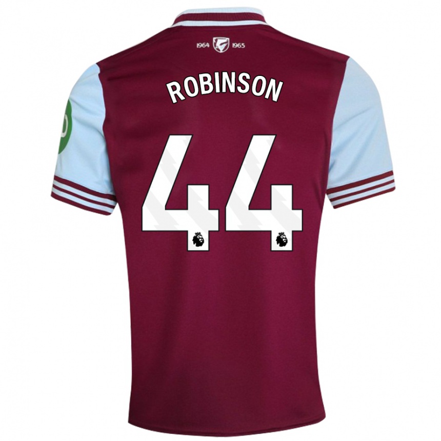 Gyermek Labdarúgás Junior Robinson #44 Sötétvörös Hazai Jersey 2024/25 Mez Póló Ing