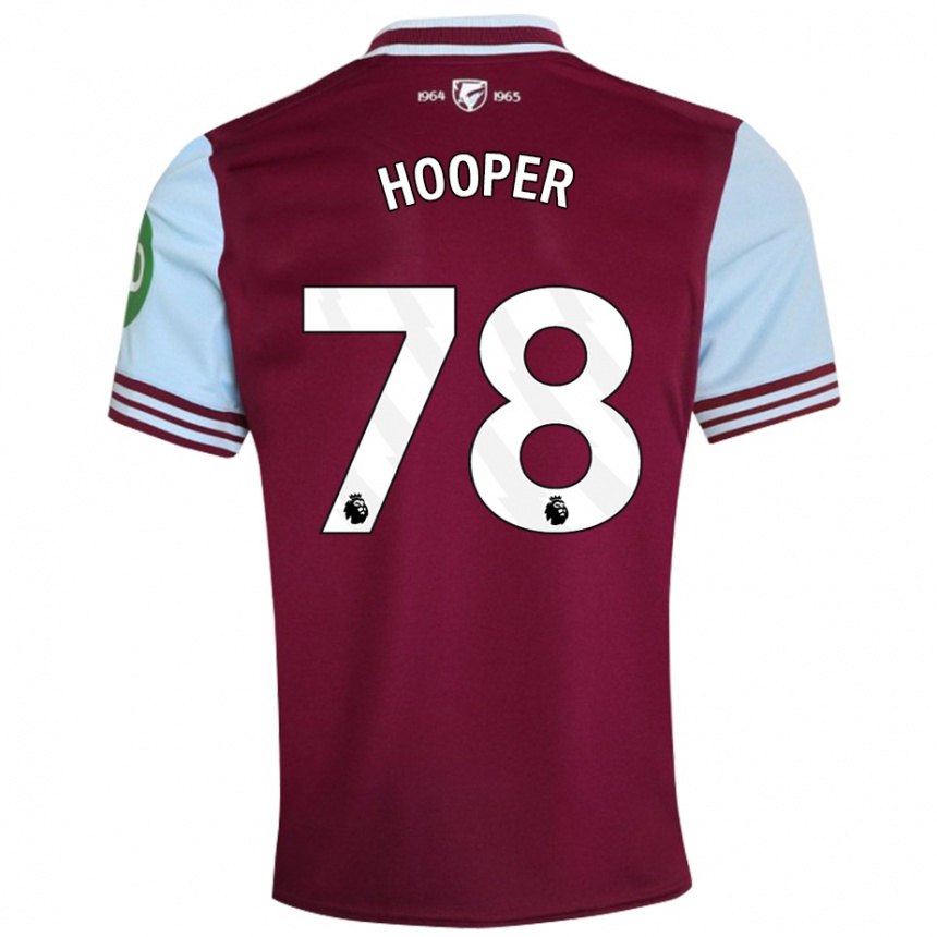 Gyermek Labdarúgás Finley Hooper #78 Sötétvörös Hazai Jersey 2024/25 Mez Póló Ing