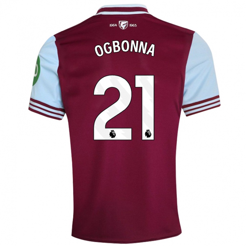 Gyermek Labdarúgás Angelo Ogbonna #21 Sötétvörös Hazai Jersey 2024/25 Mez Póló Ing