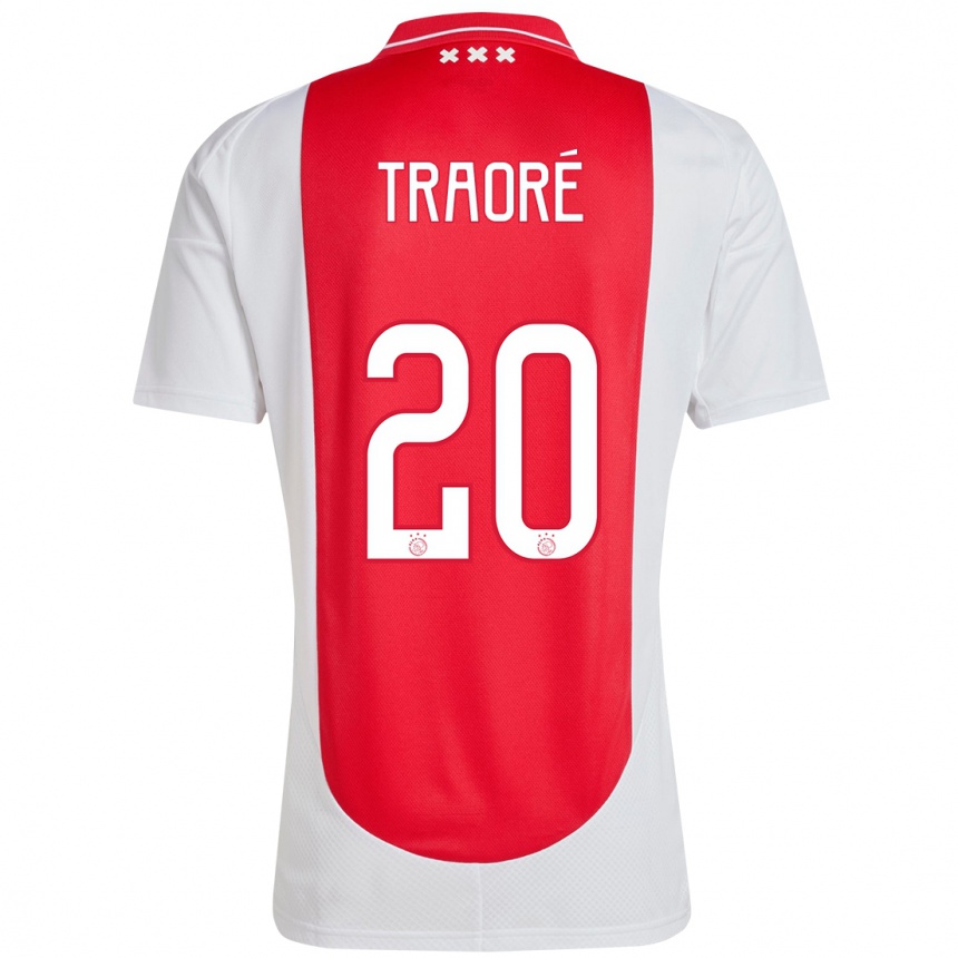 Gyermek Labdarúgás Bertrand Traoré #20 Piros Fehér Hazai Jersey 2024/25 Mez Póló Ing