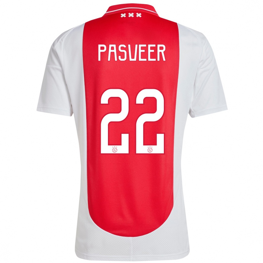 Gyermek Labdarúgás Remko Pasveer #22 Piros Fehér Hazai Jersey 2024/25 Mez Póló Ing