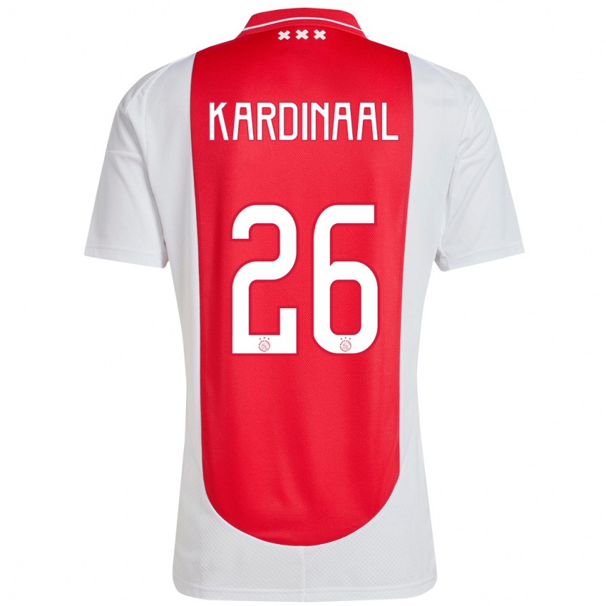 Gyermek Labdarúgás Isa Kardinaal #26 Piros Fehér Hazai Jersey 2024/25 Mez Póló Ing