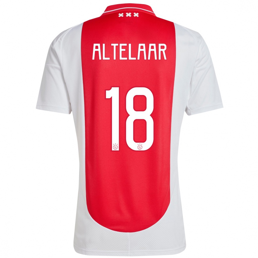 Gyermek Labdarúgás Jamie Altelaar #18 Piros Fehér Hazai Jersey 2024/25 Mez Póló Ing