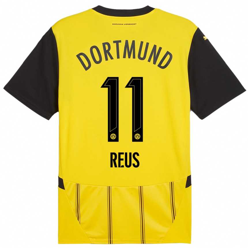 Gyermek Labdarúgás Marco Reus #11 Sárga Fekete Hazai Jersey 2024/25 Mez Póló Ing