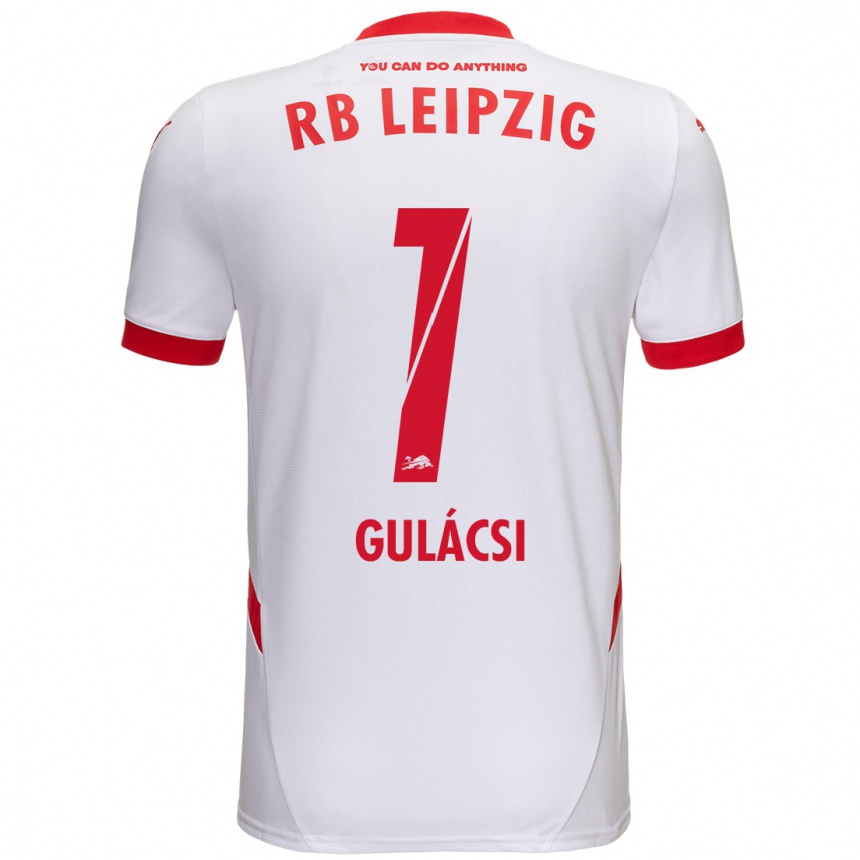 Gyermek Labdarúgás Péter Gulácsi #1 Fehér Piros Hazai Jersey 2024/25 Mez Póló Ing