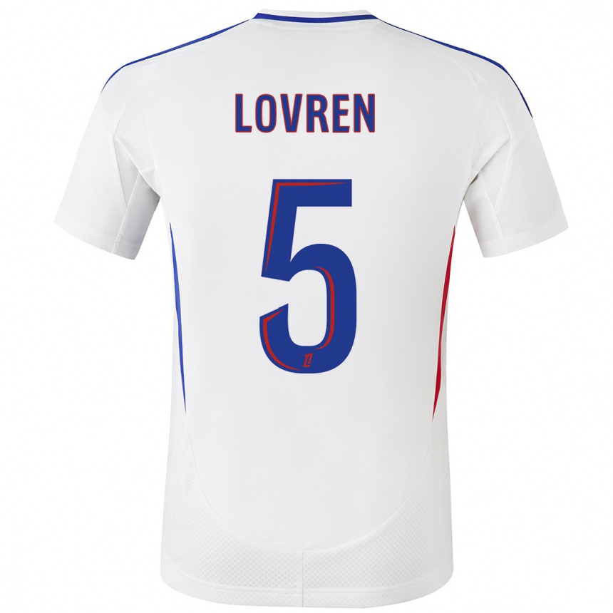 Gyermek Labdarúgás Dejan Lovren #5 Fehér Kék Hazai Jersey 2024/25 Mez Póló Ing