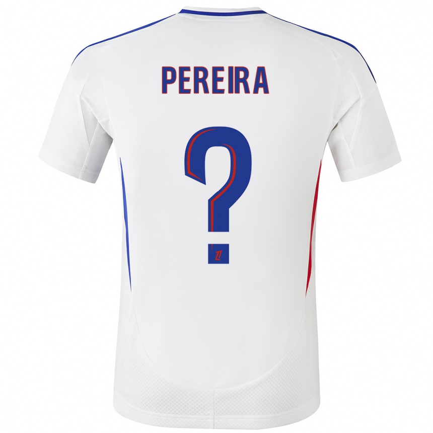 Gyermek Labdarúgás Mateo Pereira #0 Fehér Kék Hazai Jersey 2024/25 Mez Póló Ing