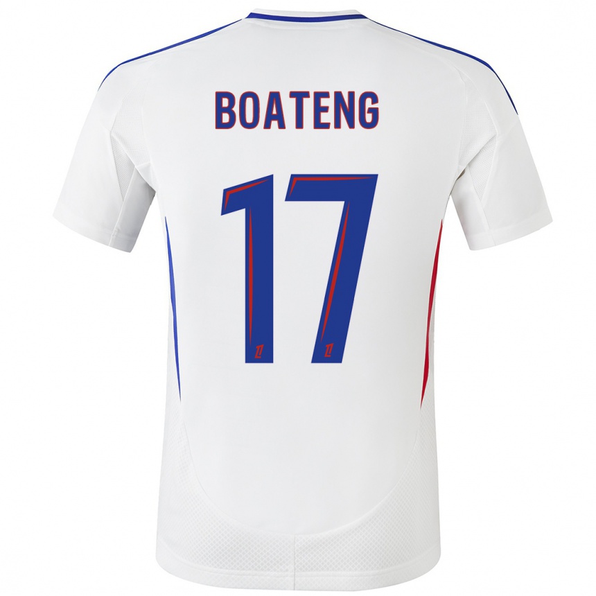 Gyermek Labdarúgás Jerome Boateng #17 Fehér Kék Hazai Jersey 2024/25 Mez Póló Ing