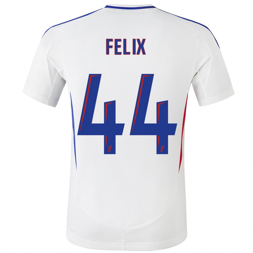 Gyermek Labdarúgás Marley Felix #44 Fehér Kék Hazai Jersey 2024/25 Mez Póló Ing