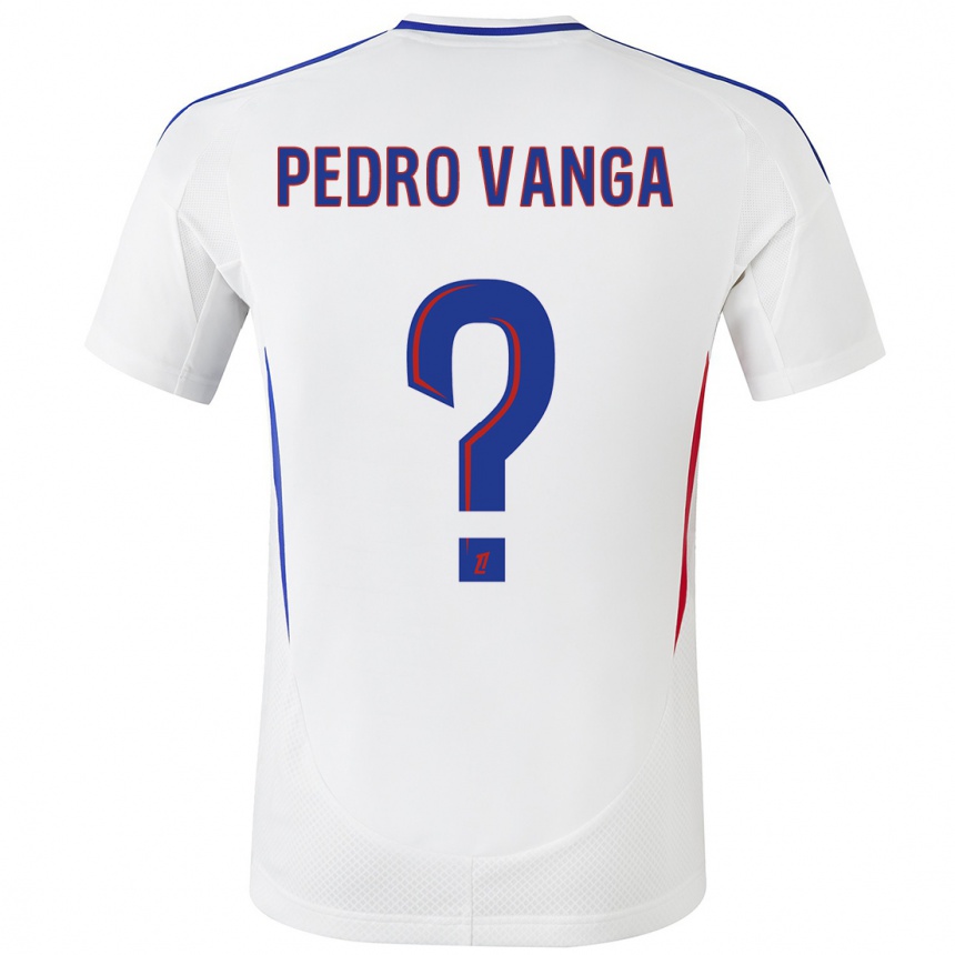 Gyermek Labdarúgás Emerson Pedro Vanga #0 Fehér Kék Hazai Jersey 2024/25 Mez Póló Ing