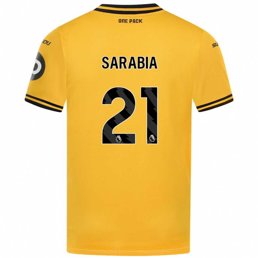 Gyermek Labdarúgás Pablo Sarabia #21 Sárga Hazai Jersey 2024/25 Mez Póló Ing