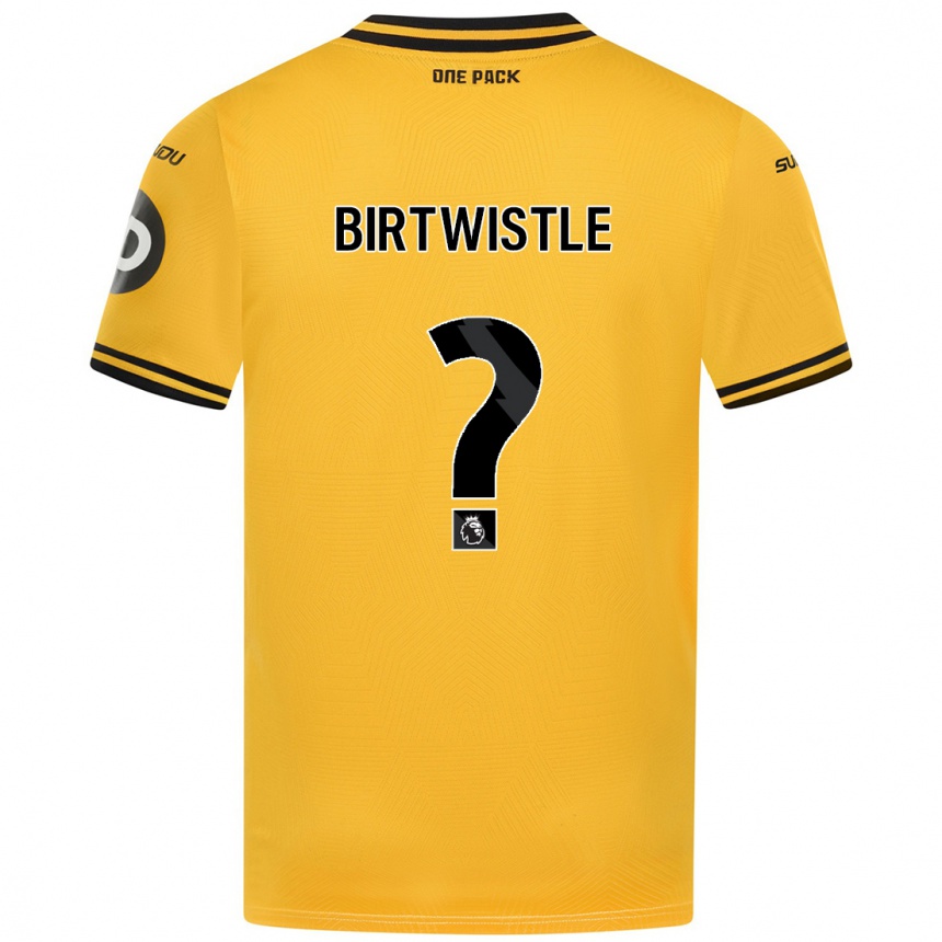 Gyermek Labdarúgás Harry Birtwistle #0 Sárga Hazai Jersey 2024/25 Mez Póló Ing