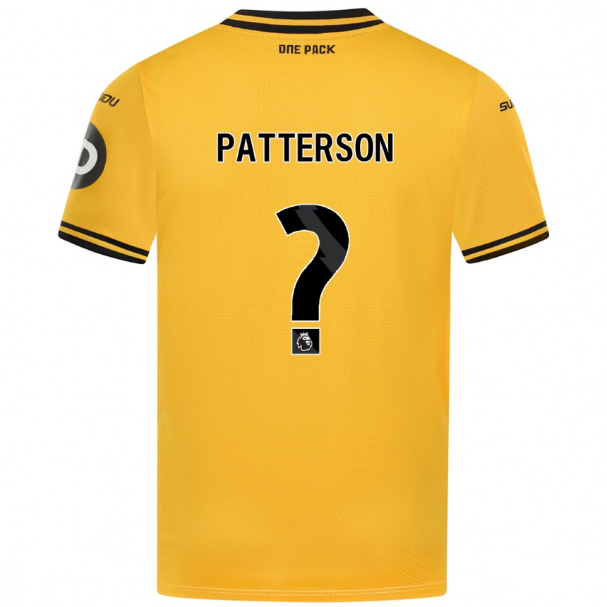 Gyermek Labdarúgás Lennon Patterson #0 Sárga Hazai Jersey 2024/25 Mez Póló Ing